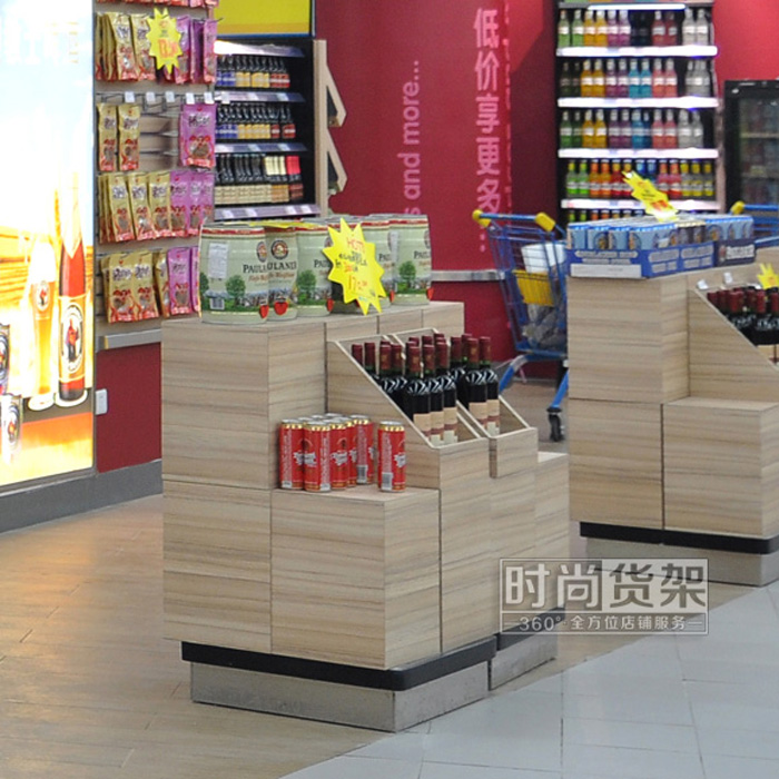 超市貨架_酒水促銷展示臺